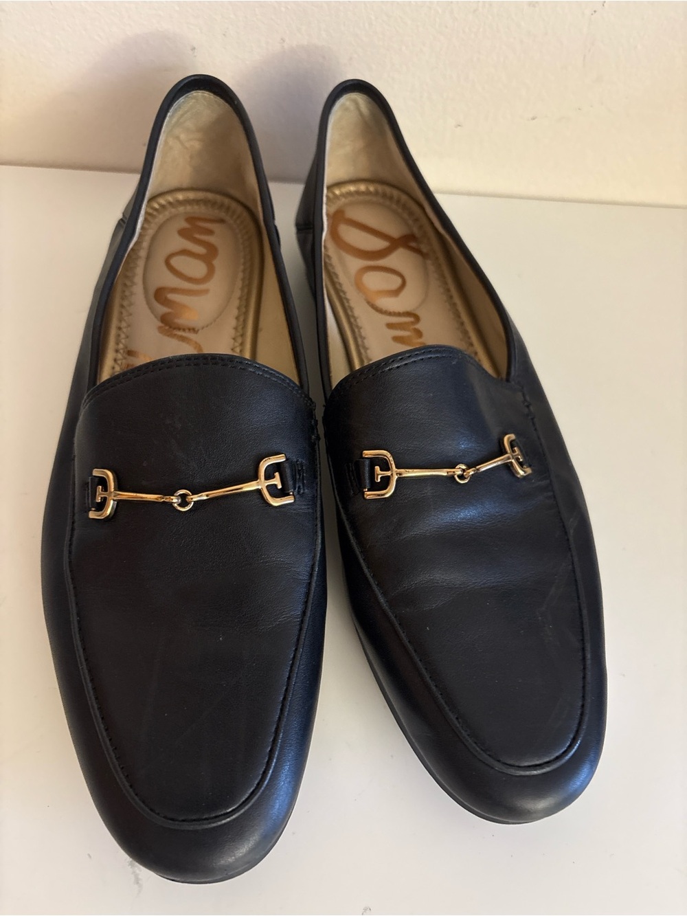 Sam Edelman women 9.5 Black Leather Bit Loafers